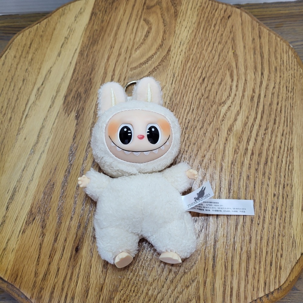 Pop Mart Labubu The Monsters Exciting Macaron Plush Stuffed Animal Toy Off White